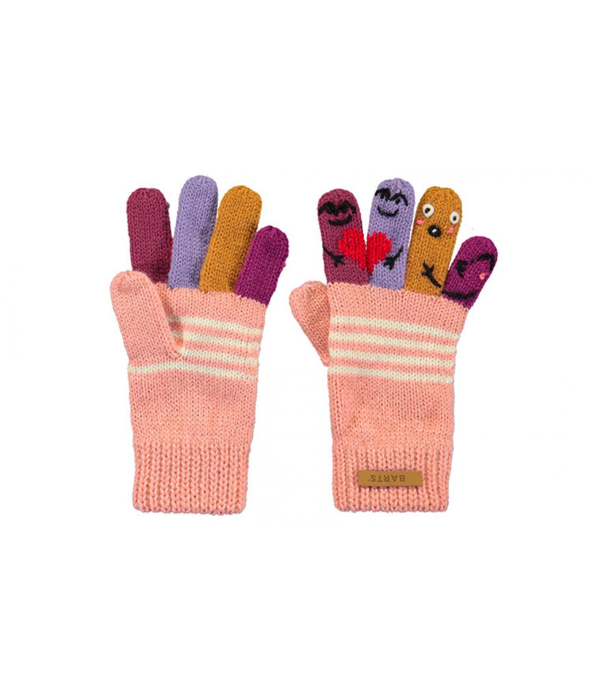 guanti bambino fantoccio rosa Kids Puppet Gloves pink